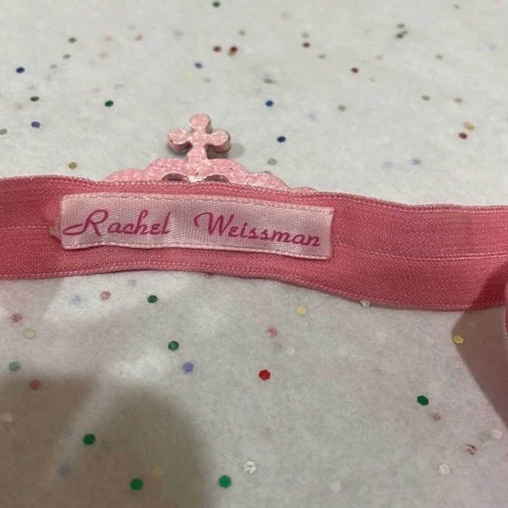 Rachel Weissman Pink Swarovski Crystal Crown Headband Perfect For Your Princess